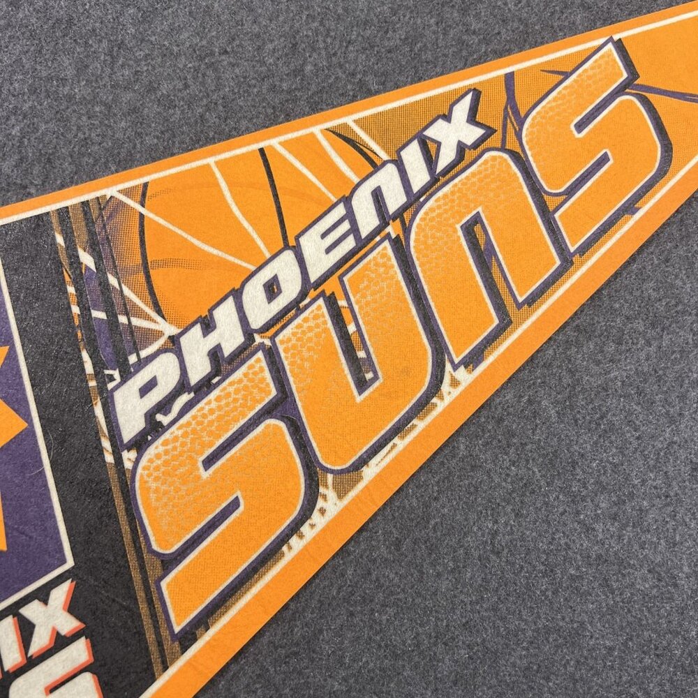 NBA Phoenix Suns Vintage Circa 1990s Style #6 Team Logo Basketball Pennant - Picture 3 of 11